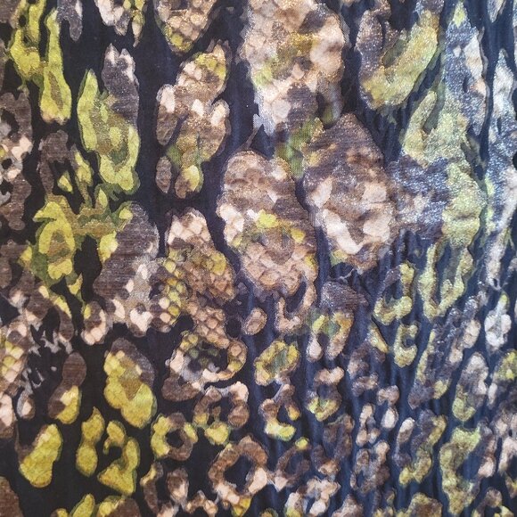 STUNNING!! ELI TAHARI PENCIL RUTH METALLIC ANIMAL PRINT SKIRT - MINT - SIZE 12 - Picture 3 of 6